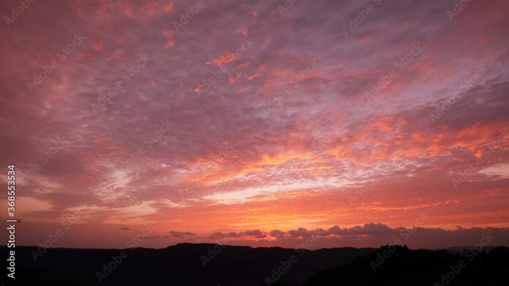 朝焼けの空