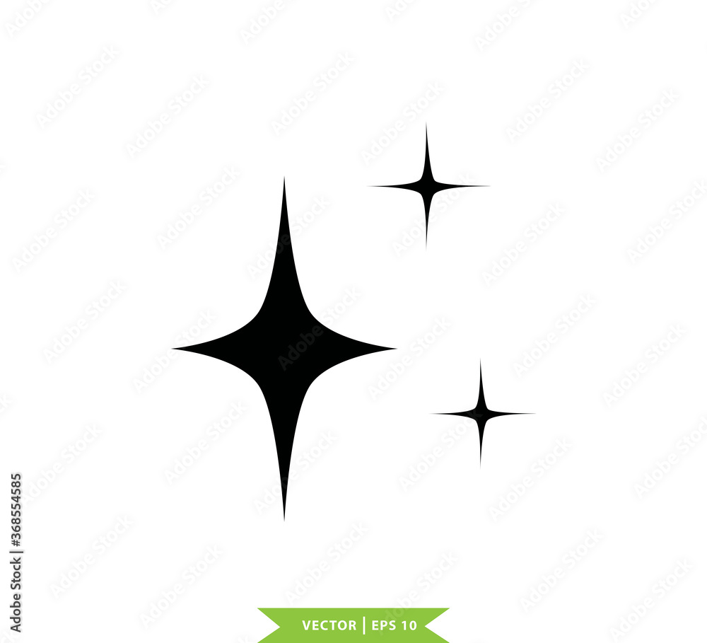 Sparkle icon vector logo design template