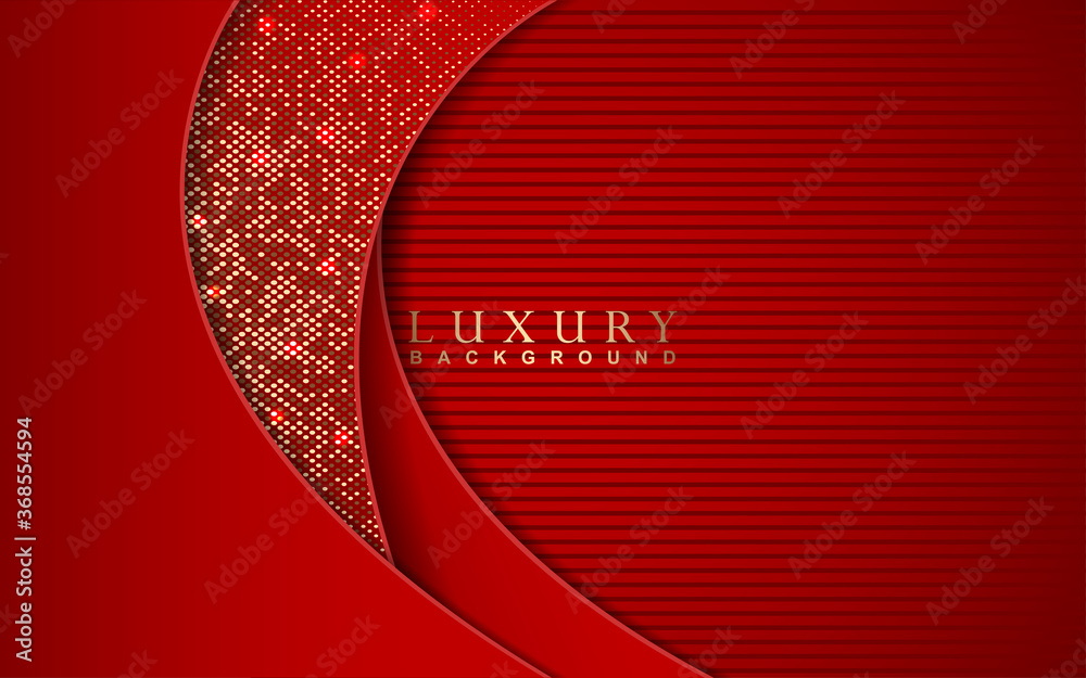 Luxury background design with red paper and golden light element  decoration. Elegant shape vector layout template illustration for use cover  magazine, poster, flyer, invitation, product packaging Stock Vector | Adobe  Stock