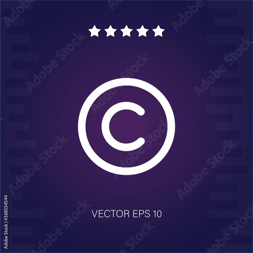 copyright vector icon