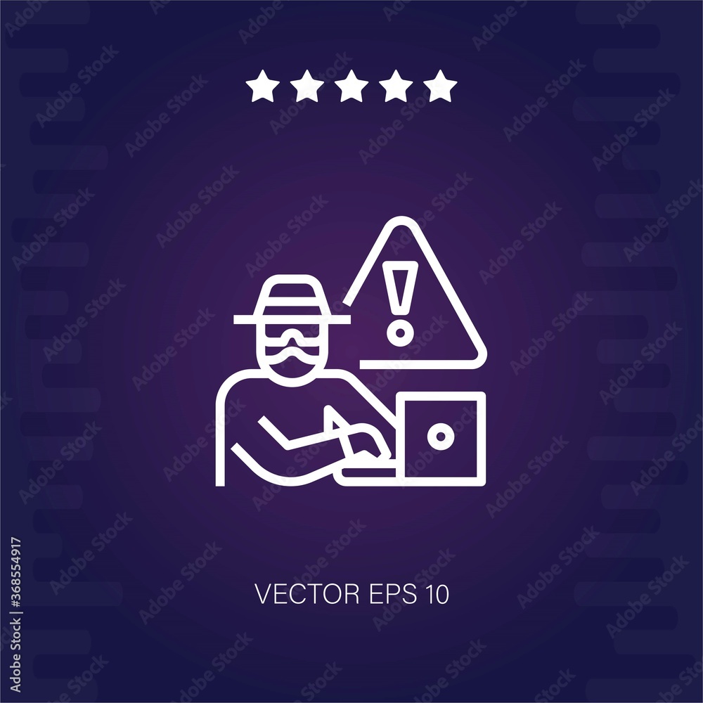 cyber attack vector icon modern illustration cyber attack vector icon modern illustration