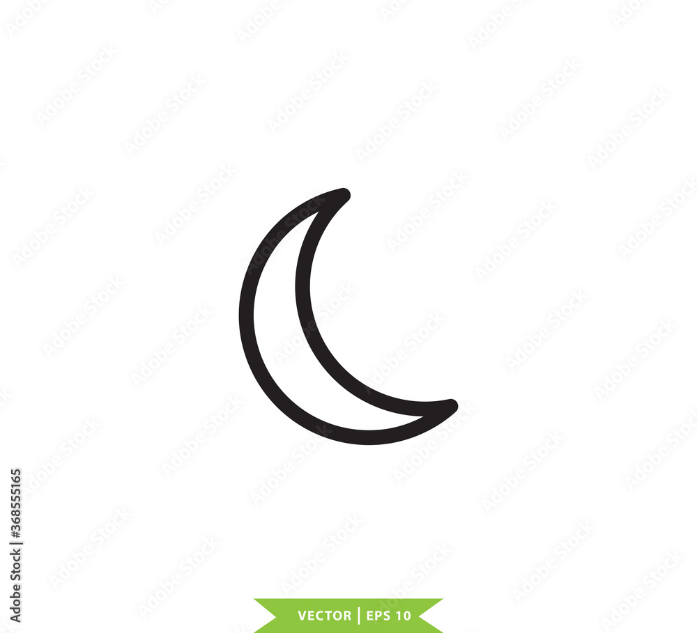 Moon and star icon vector logo design template Moon and star icon vector logo design template