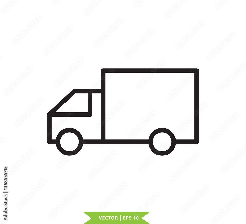 Truck transportation icon vector logo design template Truck transportation icon vector logo design template
