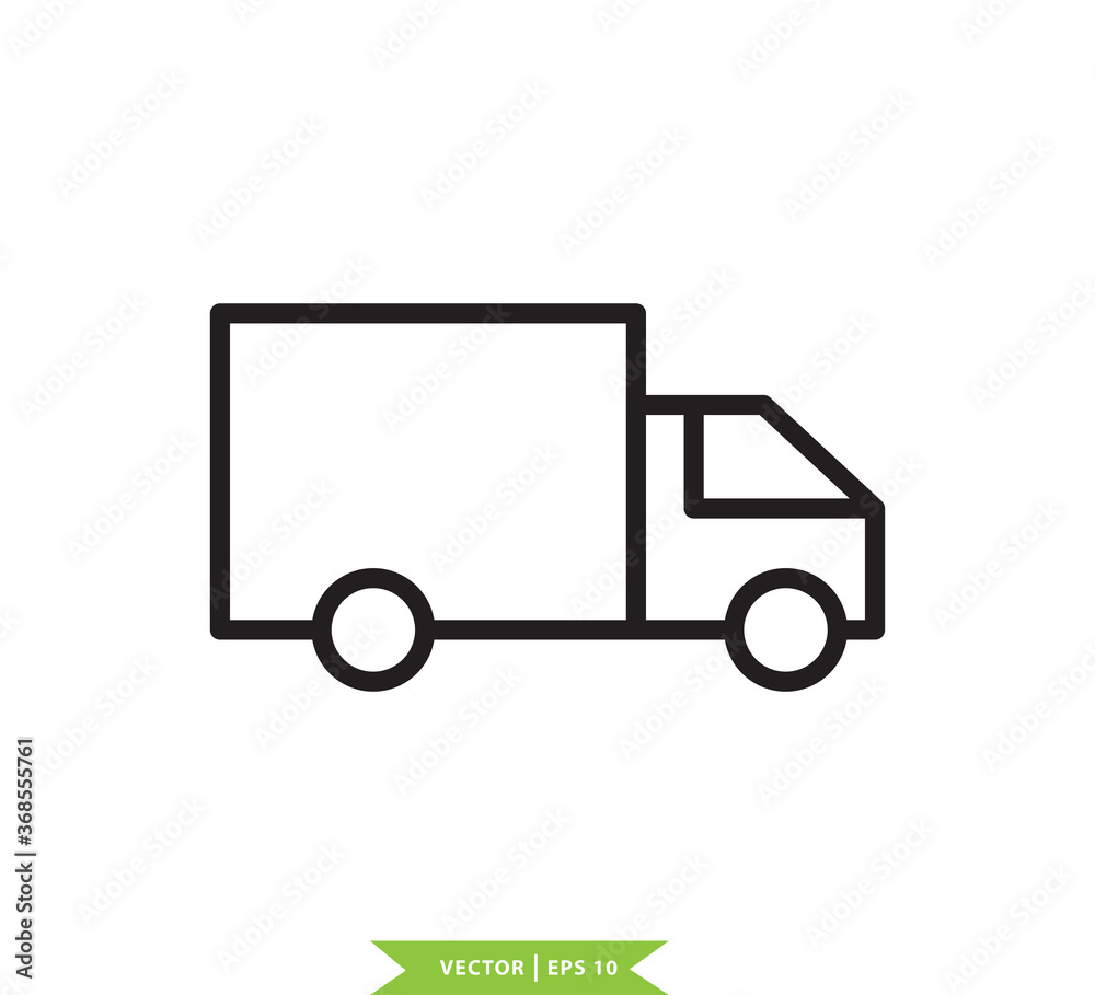 Truck transportation icon vector logo design template