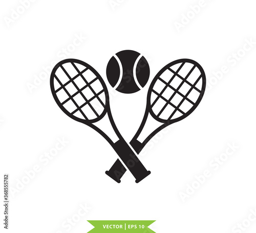 Racket icon vector logo design template