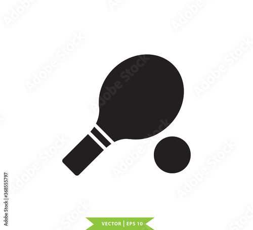 Racket icon vector logo design template