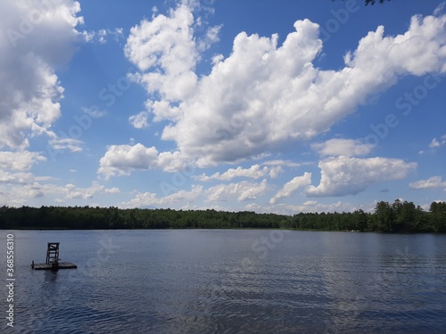 canoe on the lake