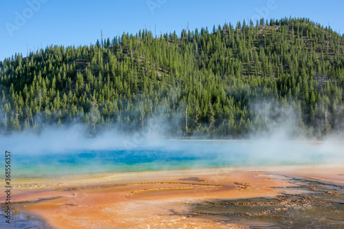 Grand Prismatic Spring in Yellowstone National Park, Wyoming, USA