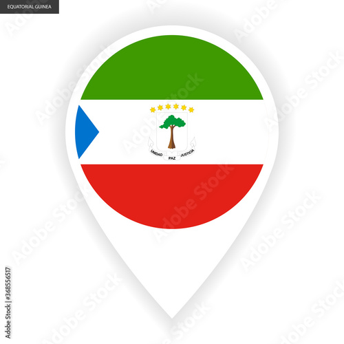 Free Download Equatorial Guinea marker icon with shadow on white background. Equatorial Guinea pin icon isolated on white background. - GFXLoad