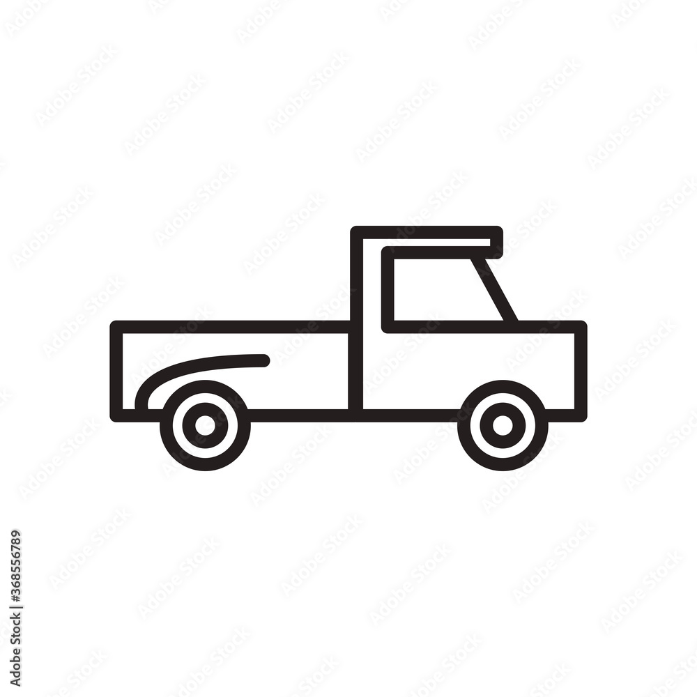 farm pickup car line style icon vector design farm pickup car line style icon vector design