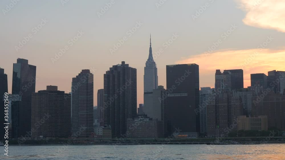 landscape of manhattan midtown NY at sunset landscape of manhattan midtown NY at sunset