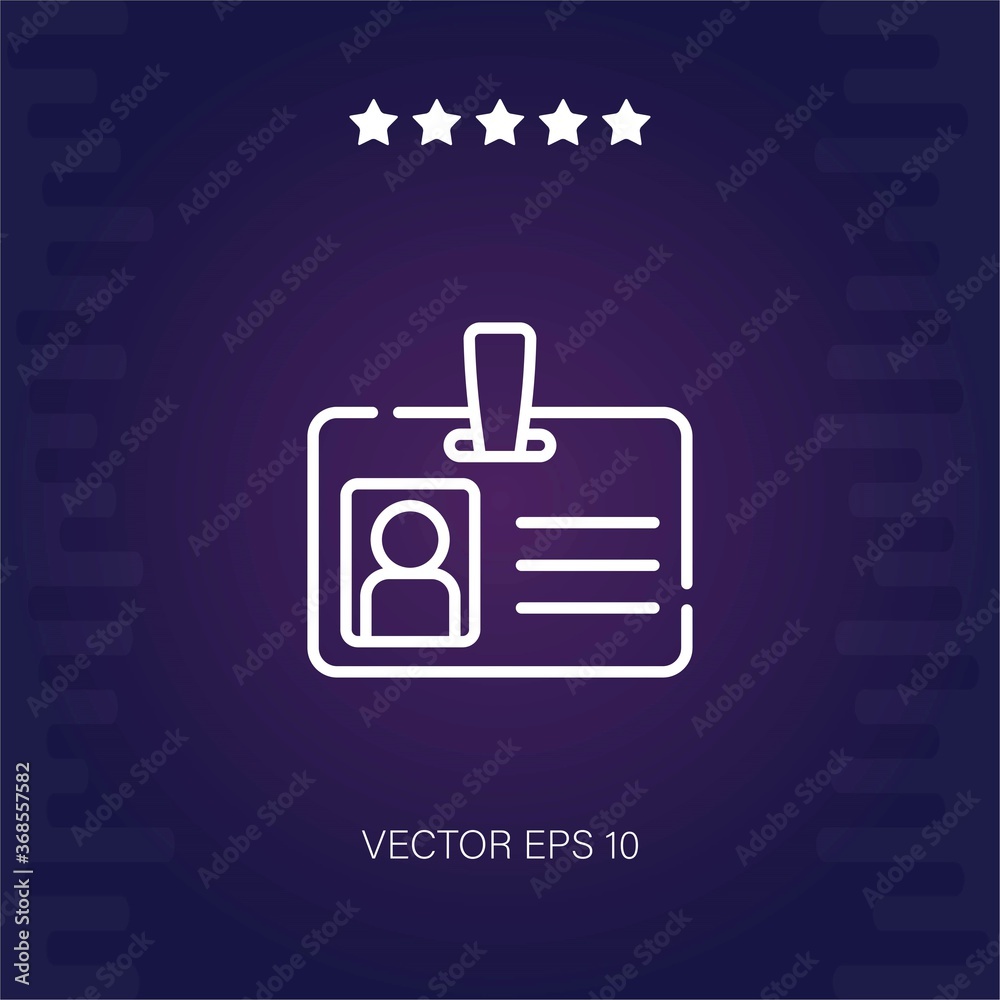 id card vector icon modern illustration