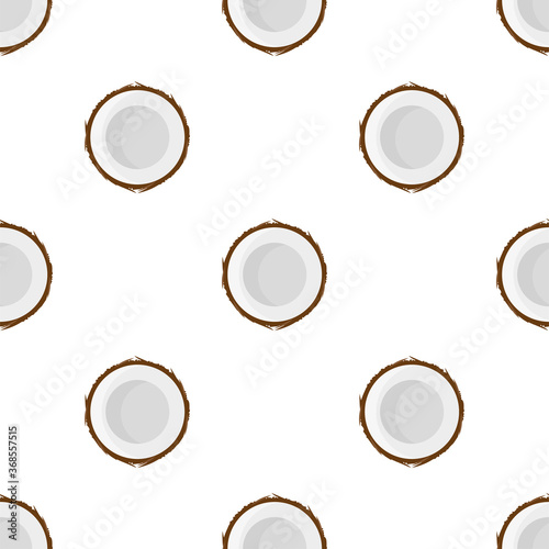 Coconut. Seamless Vector Patterns 