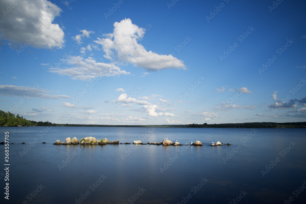 A beautiful and clear lake on a summers day