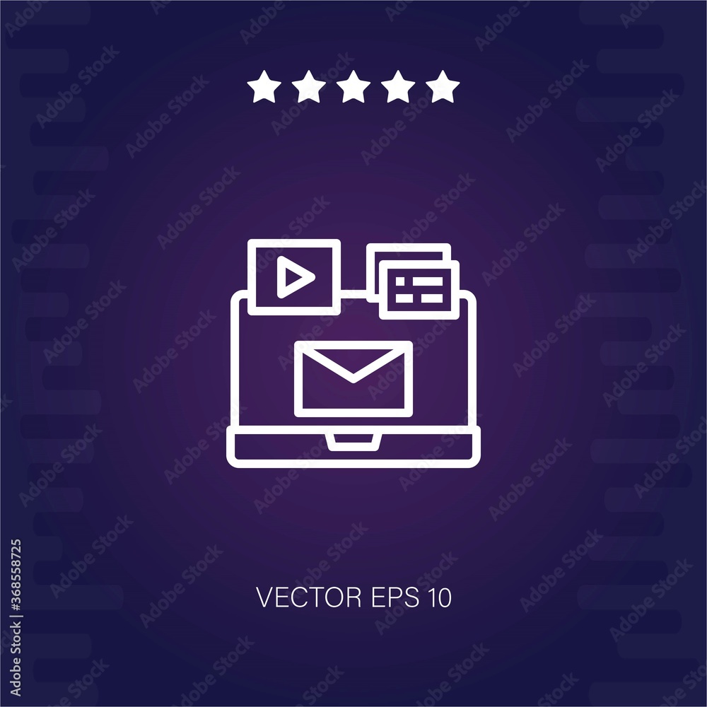 message vector icon modern illustration message vector icon modern illustration