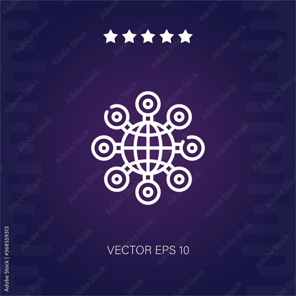 network vector icon modern illustration network vector icon modern illustration