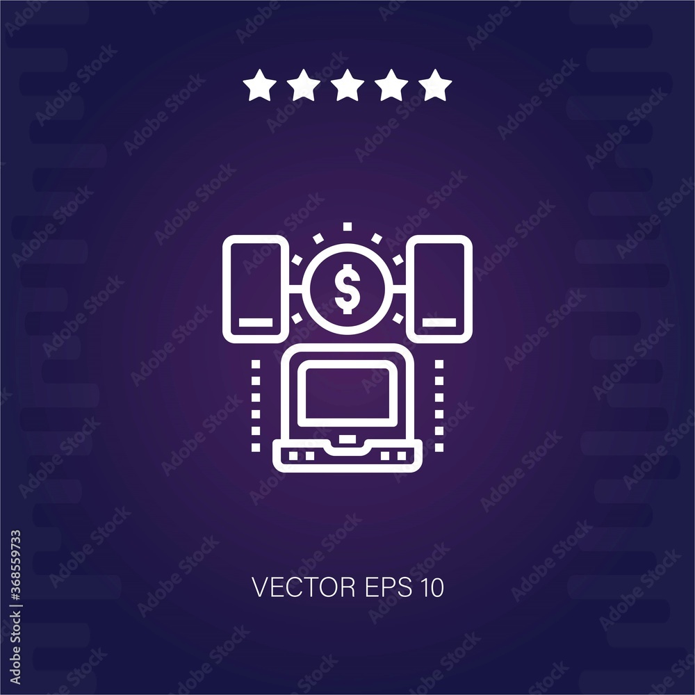 online payment vector icon modern illustration online payment vector icon modern illustration