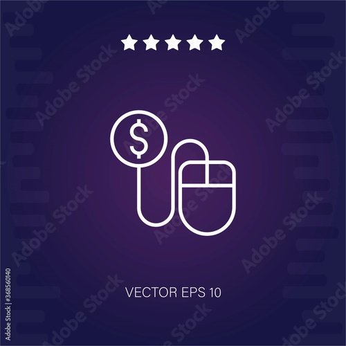 pay per click vector icon modern illustration