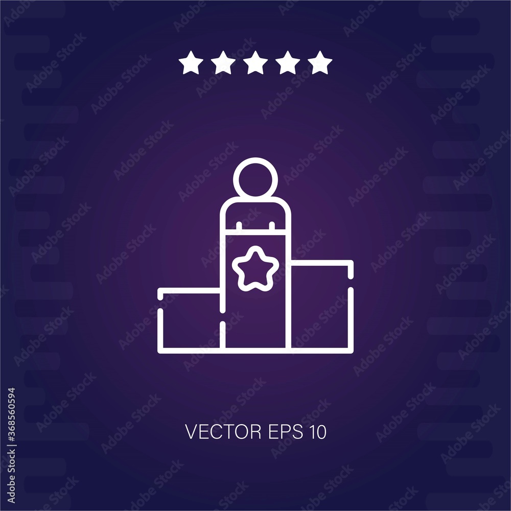 podium vector icon modern illustration podium vector icon modern illustration