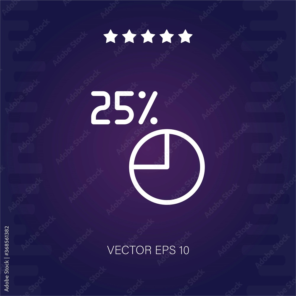 quarter vector icon modern illustration quarter vector icon modern illustration