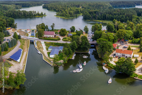 Fototapeta Naklejka Na Ścianę i Meble -  Ruciane-Nida,Śluza Guzianka.