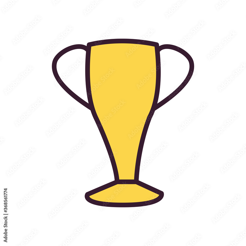 trophy line and fill style icon vector design trophy line and fill style icon vector design