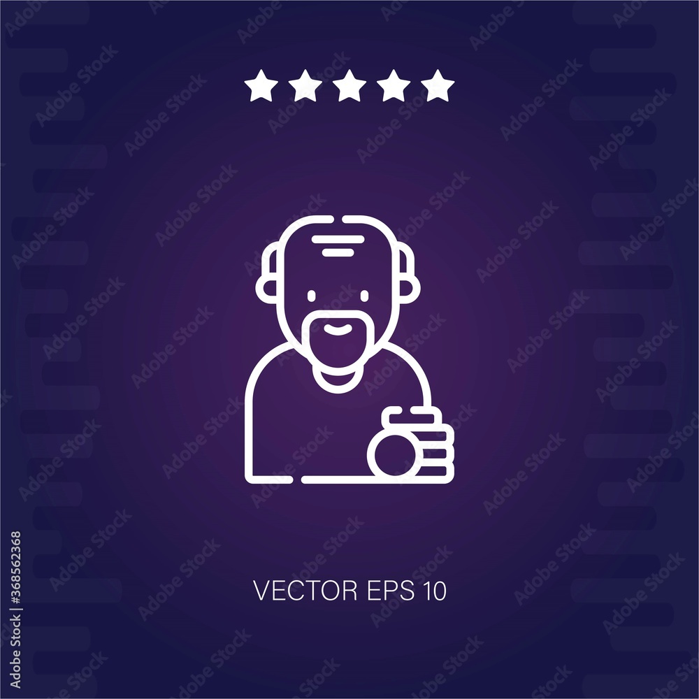 retirement vector icon modern illustration