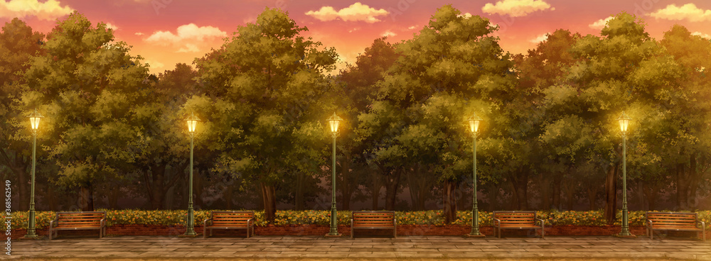 Anime Park Scenery Wallpapers  Top Free Anime Park Scenery Backgrounds   WallpaperAccess