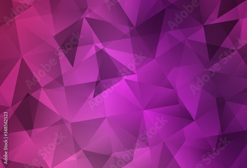 Light Pink vector gradient triangles pattern.