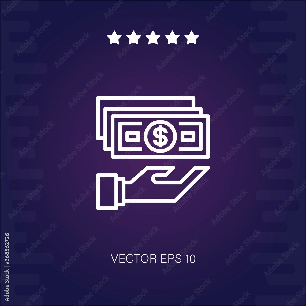 salary vector icon modern illustration