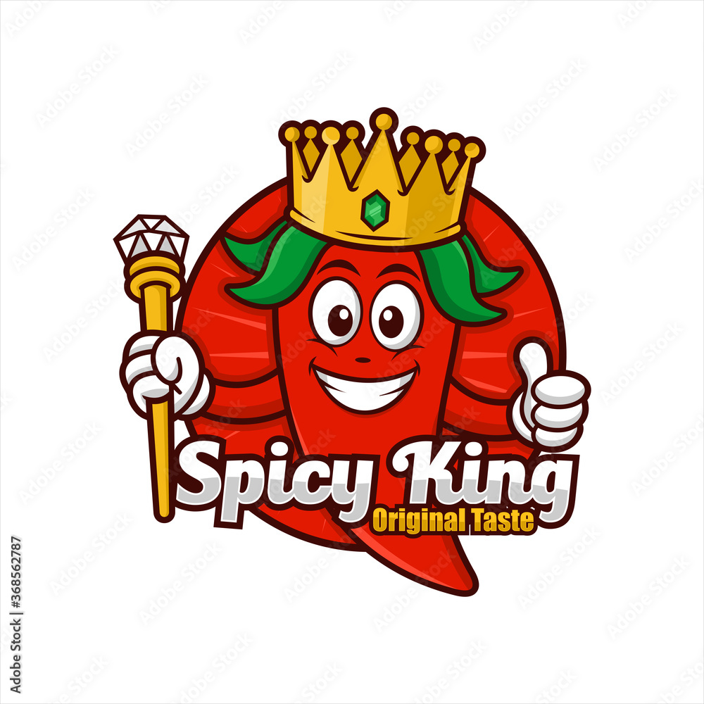 Spicy King Logo Vector Design illustration Spicy King Logo Vector Design illustration