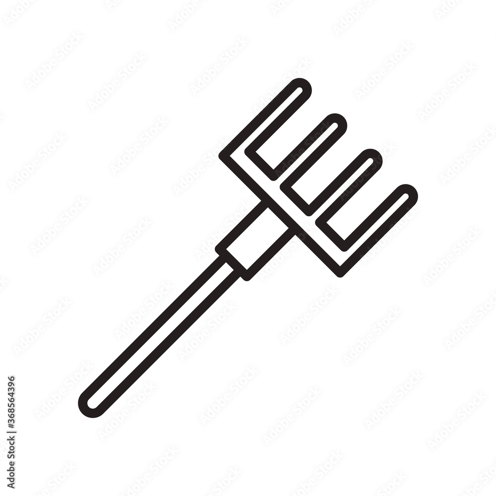 rake line style icon vector design rake line style icon vector design