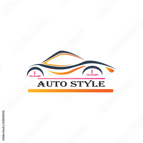 car logo automotive illustration of color vector design template
