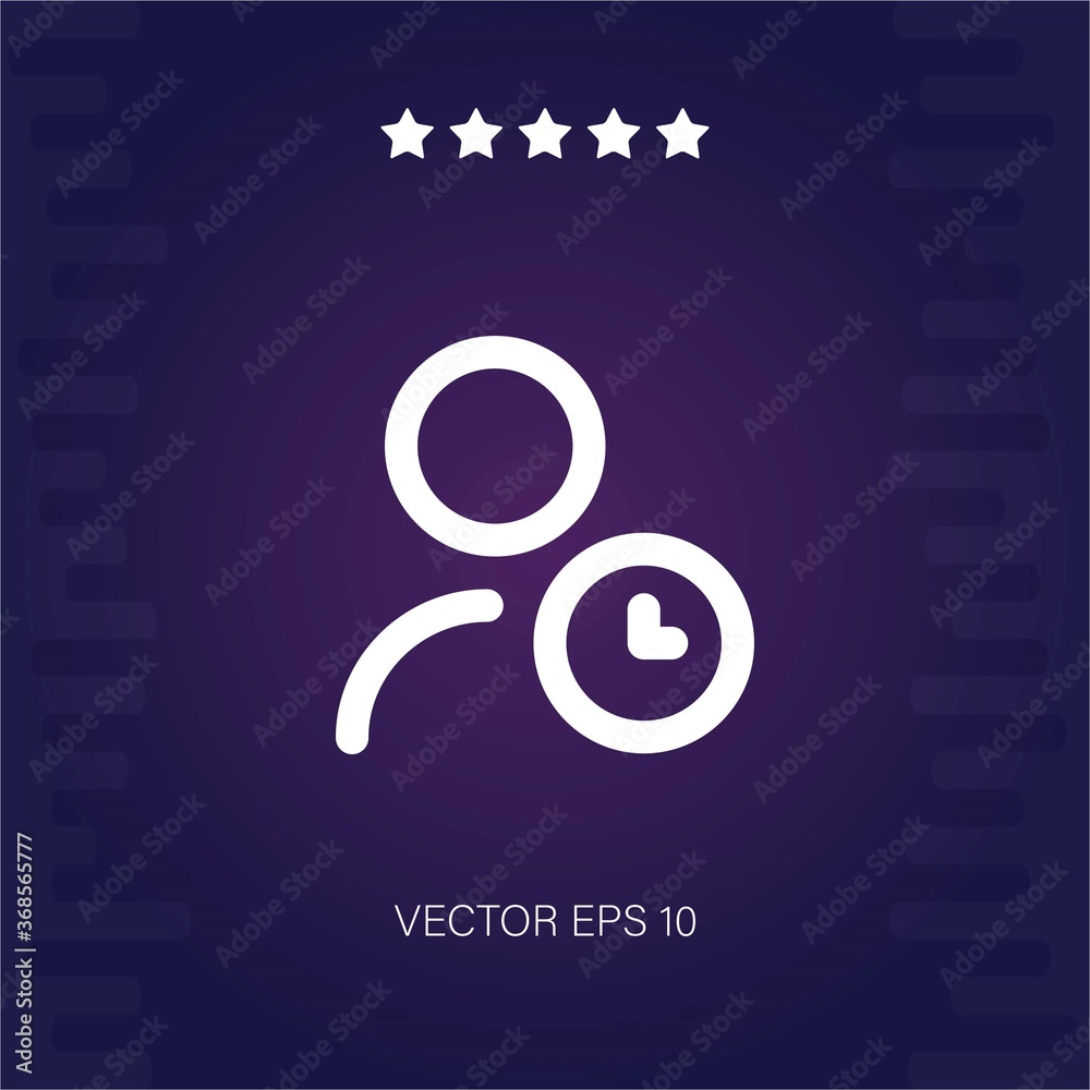 time management vector icon modern illustration time management vector icon modern illustration
