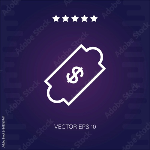 ticket vector icon modern illustration