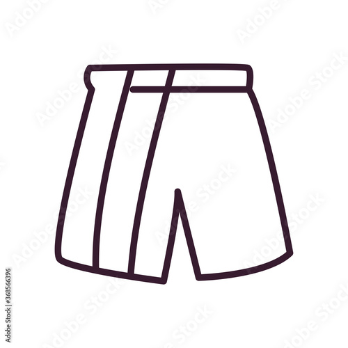 Soccer short line style icon vector design