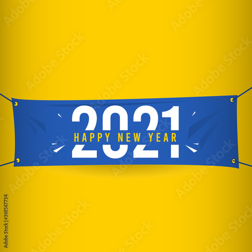 Happy New Year 2021 Vector Template Design Illustration