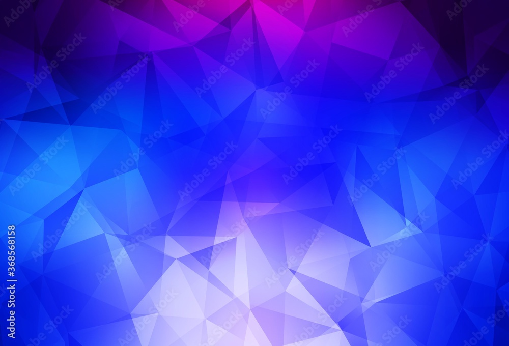 Dark Pink, Blue vector triangle mosaic template. Dark Pink, Blue vector triangle mosaic template.