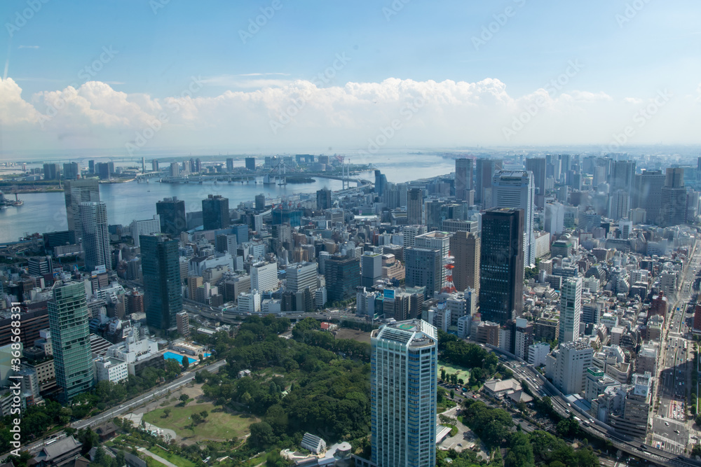 東京の街並みを見下ろす