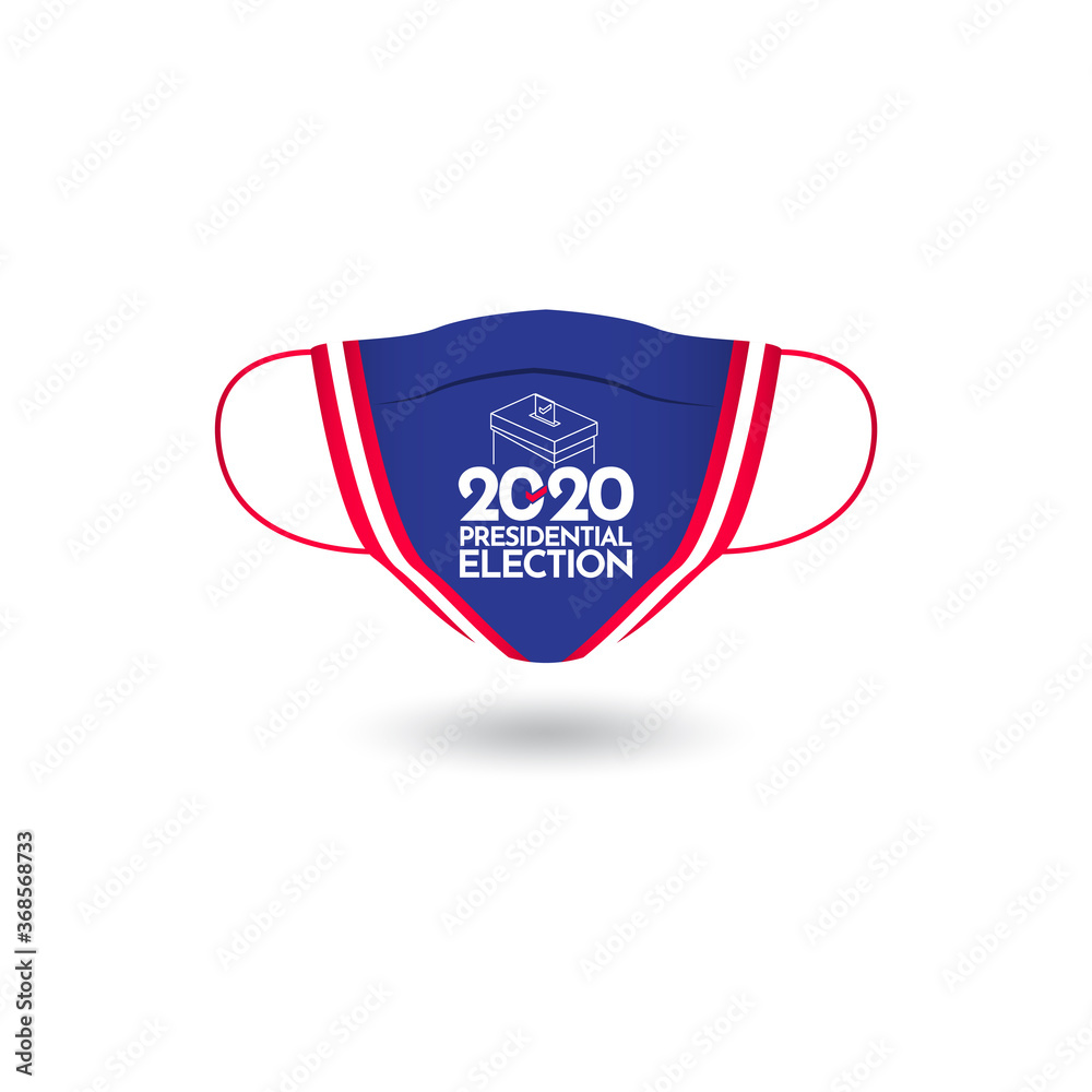 Obraz premium 2020 Presidential Election Mask Design Vector Template Illustration