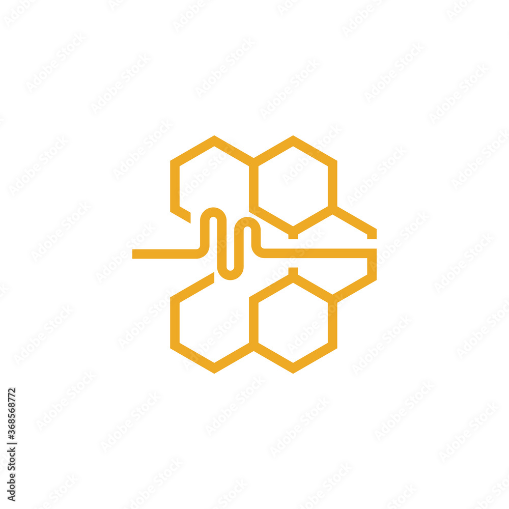 Honey logo icon design, Vector illustration, Pulse with Honey Logo Design Concept. Food logo template Honey logo icon design, Vector illustration, Pulse with Honey Logo Design Concept. Food logo template