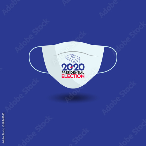 2020 Presidential Election Mask Design Vector Template Illustration