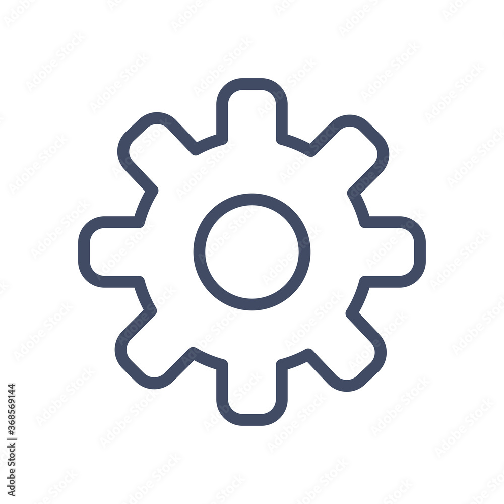 gear line style icon vector design gear line style icon vector design