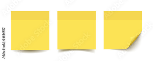 Sticky note paper isolated realistic vector illustration photo