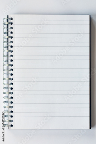 Isolated notebook on white background