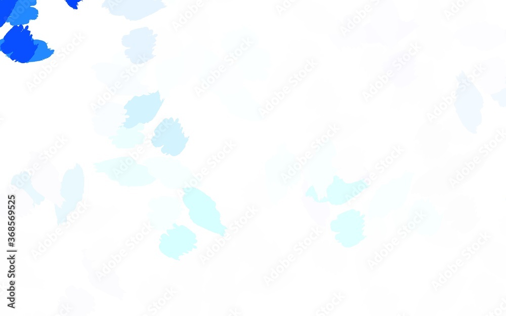 Light BLUE vector backdrop with memphis shapes.