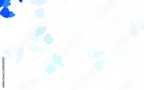 Light BLUE vector backdrop with memphis shapes.