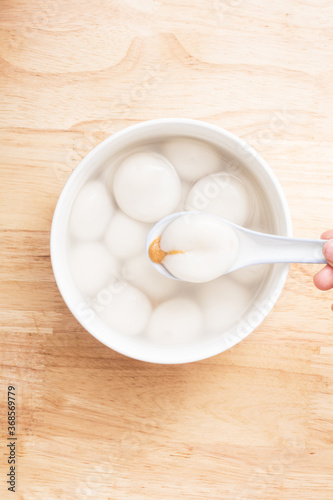 Glutinous rice balls  a traditional Chinese holiday snack
