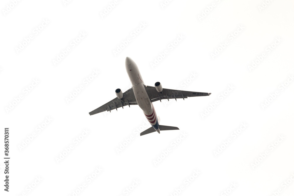 Silhouette of a big airplane in the sky Silhouette of a big airplane in the sky