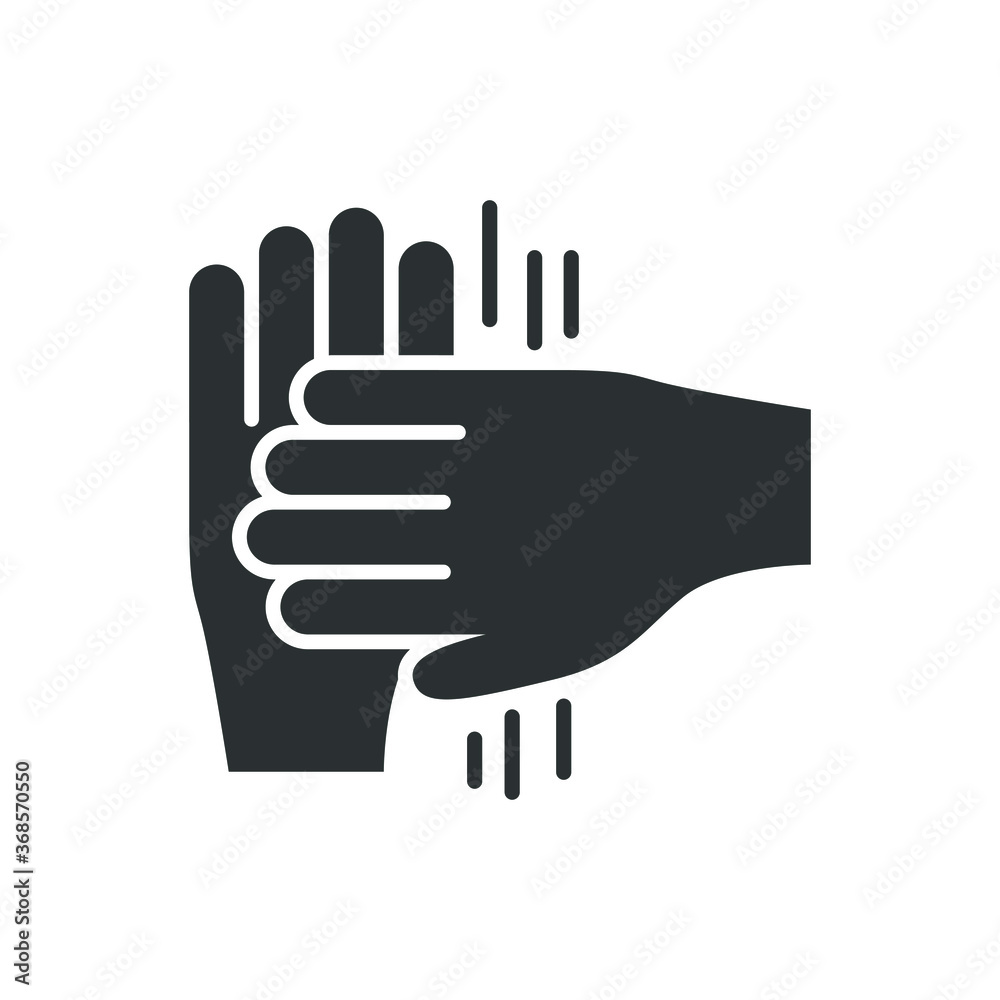 Obraz premium Vector illustration of washing hands icon on white background